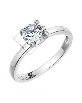 Strieborný prsteň so zirkónom