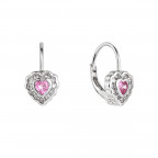 Strieborné náušnice detské srdiečka