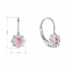 Strieborné náušnice detské kvietky