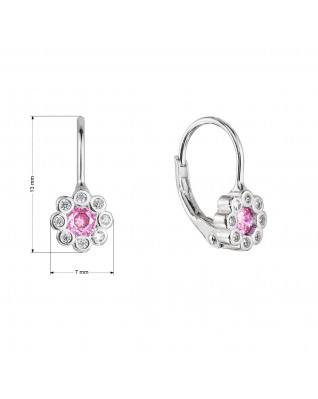 Strieborné náušnice detské kvietky