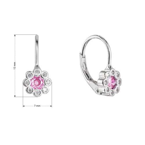 Strieborné náušnice detské kvietky