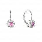 Strieborné náušnice detské kvietky