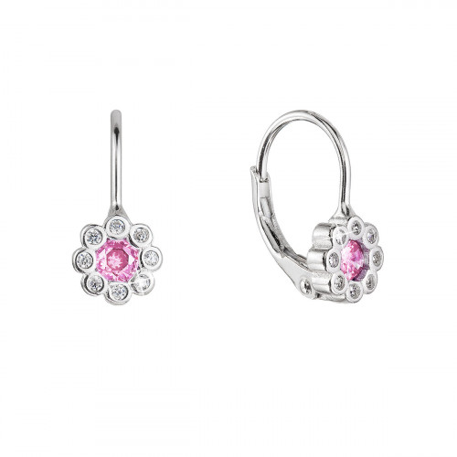 Strieborné náušnice detské kvietky