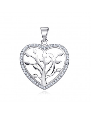 Strieborný prívesok srdce strom života