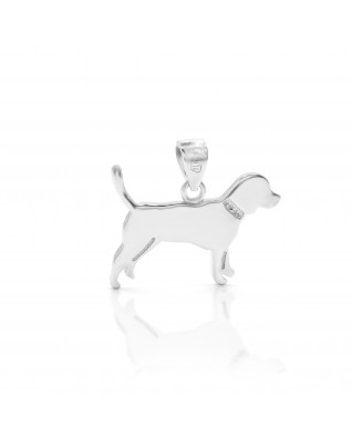 Strieborný prívesok pes Bígl
