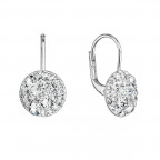Strieborné náušnice s kryštálmi Swarovski, crystal