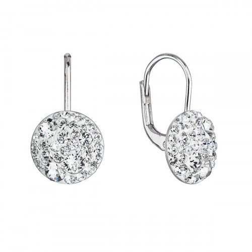 Strieborné náušnice s kryštálmi Swarovski, crystal