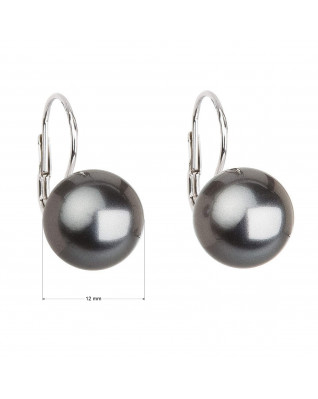 Strieborné náušnice s umelou perlou