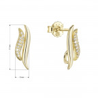 Pozlátené strieborné náušnice