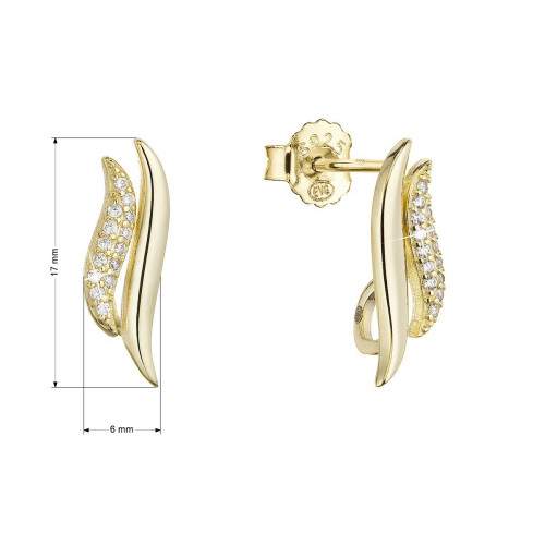 Pozlátené strieborné náušnice