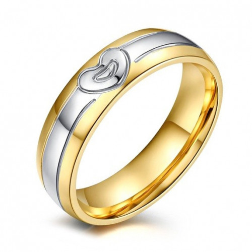 OPR0055-S Pánsky oceľový prsteň srdiečko