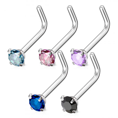 Zahnutý piercing do nosa