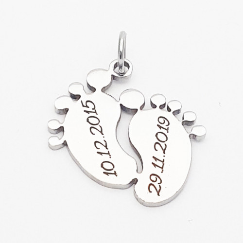 Oceľový prívesok stopy