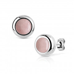 Oceľové náušnice s Ruženínom 8mm