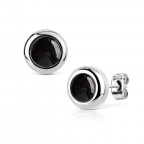 Oceľové náušnice Achát 8mm