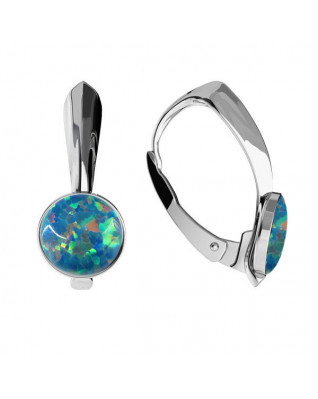 Strieborné opálové náušnice