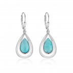 Strieborné náušnice s larimarom