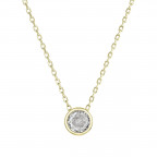 Pozlátený náhrdelník s čírym zirkónom