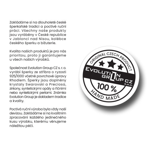 Náhrdelník so syntetickým modrým opálom a bielymi zirkónmi