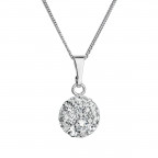 Strieborný náhrdelník so Swarovski kryštálmi, Crystal