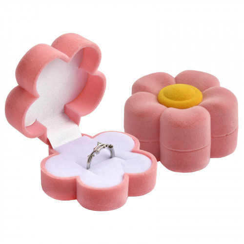 Darčeková krabička semiš - kvetina