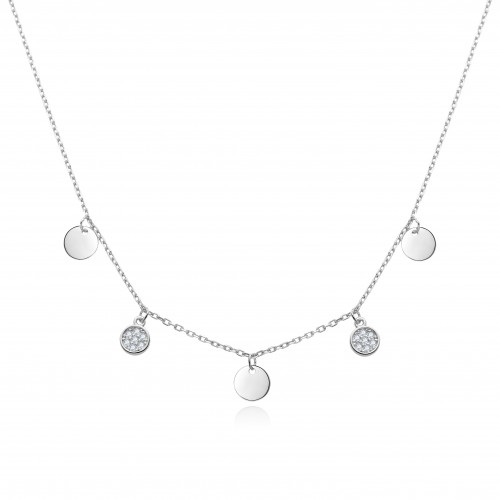 Strieborný náhrdelník s okrúhlymi príveskami