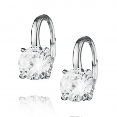 Strieborné náušnice so zirkónom