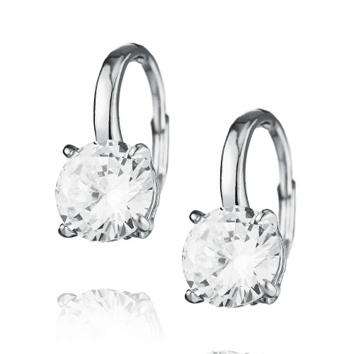 Strieborné náušnice so zirkónom