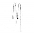 Oceľové náušnice retiazkové