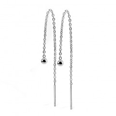 Oceľové náušnice retiazkové