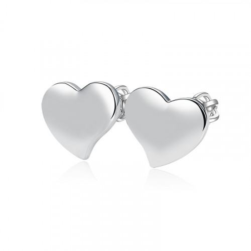 Strieborné skrutkovacie náušnice srdca