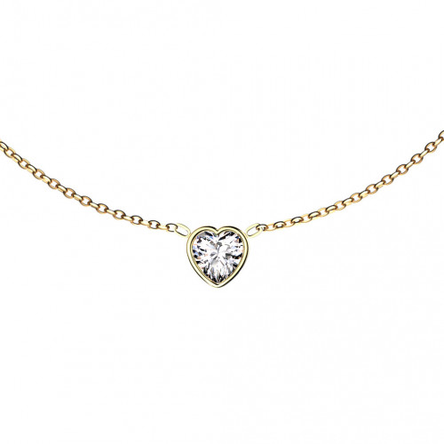 Pozlátený oceľový náhrdelník srdiečko