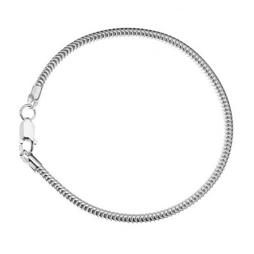 Strieborný náramok na navliekanie korálikov, dĺžka 20 cm