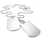 Vojenské známky - dog tag + guličková retiazka