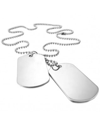 Vojenské známky - dog tag + guličková retiazka