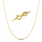 Pozlátená strieborná retiazka - štvorová