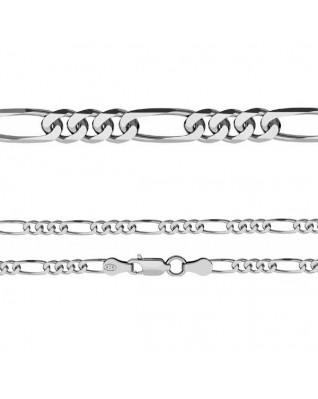 Pánsky strieborný náramok figaro, dĺžka 21 cm