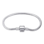Oceľový náramok - had, dĺžka 20 cm
