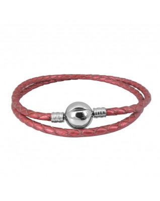 Kožený náramok na navliekanie korálikov