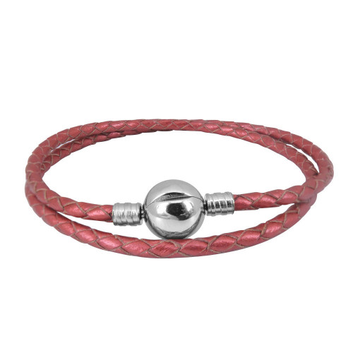 Kožený náramok na navliekanie korálikov