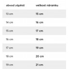 Strieborný náramok na navliekanie korálikov, dĺžka 20 cm