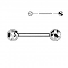 Piercing do jazyka titán PUSH IN, 1,6 x 16 mm