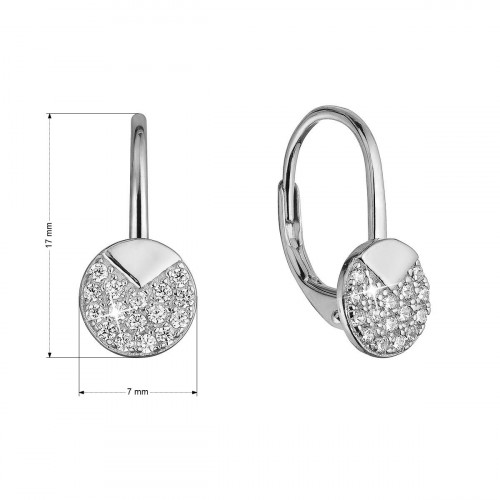 Strieborné náušnice so zirkónmi