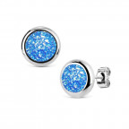 Oceľové náušnice DRUZY Light Sapphire