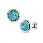 Oceľové náušnice DRUZY Aqua