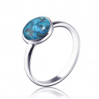 Strieborný prsteň Orchid stone