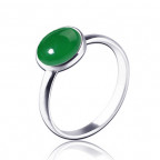 Strieborný prsteň Nefrit