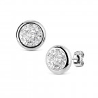 Oceľové náušnice DRUZY Crystal