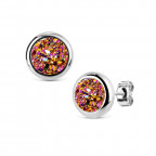 Oceľové náušnice DRUZY Purple