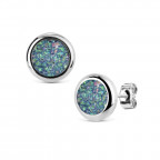 Oceľové náušnice DRUZY Blue Gray